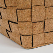 Storage basket - Set of 3 - L40 x W30 x H30 cm - Cork/Felt - Brown