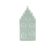 Ornament - Spaarpot - Huis - Keramiek - Mintgroen -7x7x13cm