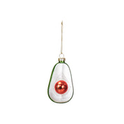 Christmas pendant - Avocado - Glass - Green - 5.5x4x9.5 cm