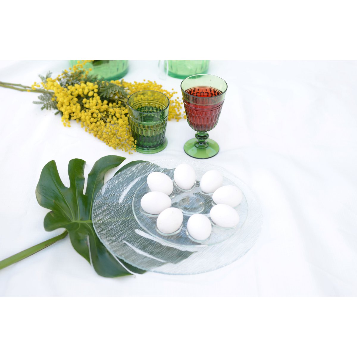 Transparent Glass Egg Tray