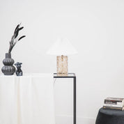 Table lamp - Crystal base - Glass - 19x19x20cm