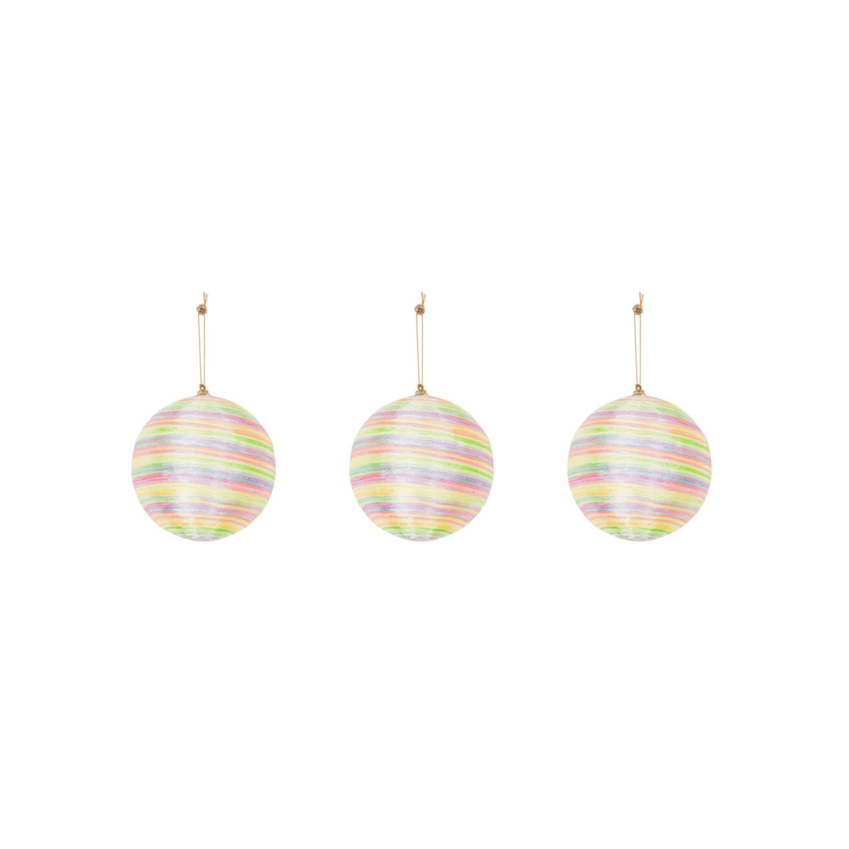 Christmas ornaments - Christmas balls - Foam - Neon colors - S3 - 8cm