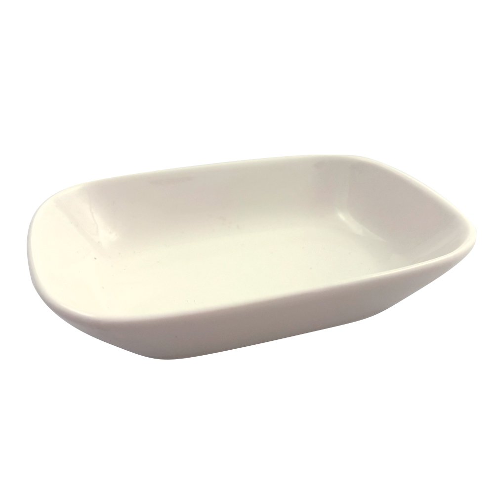 White Rectangular Hollow Porcelain Cup
