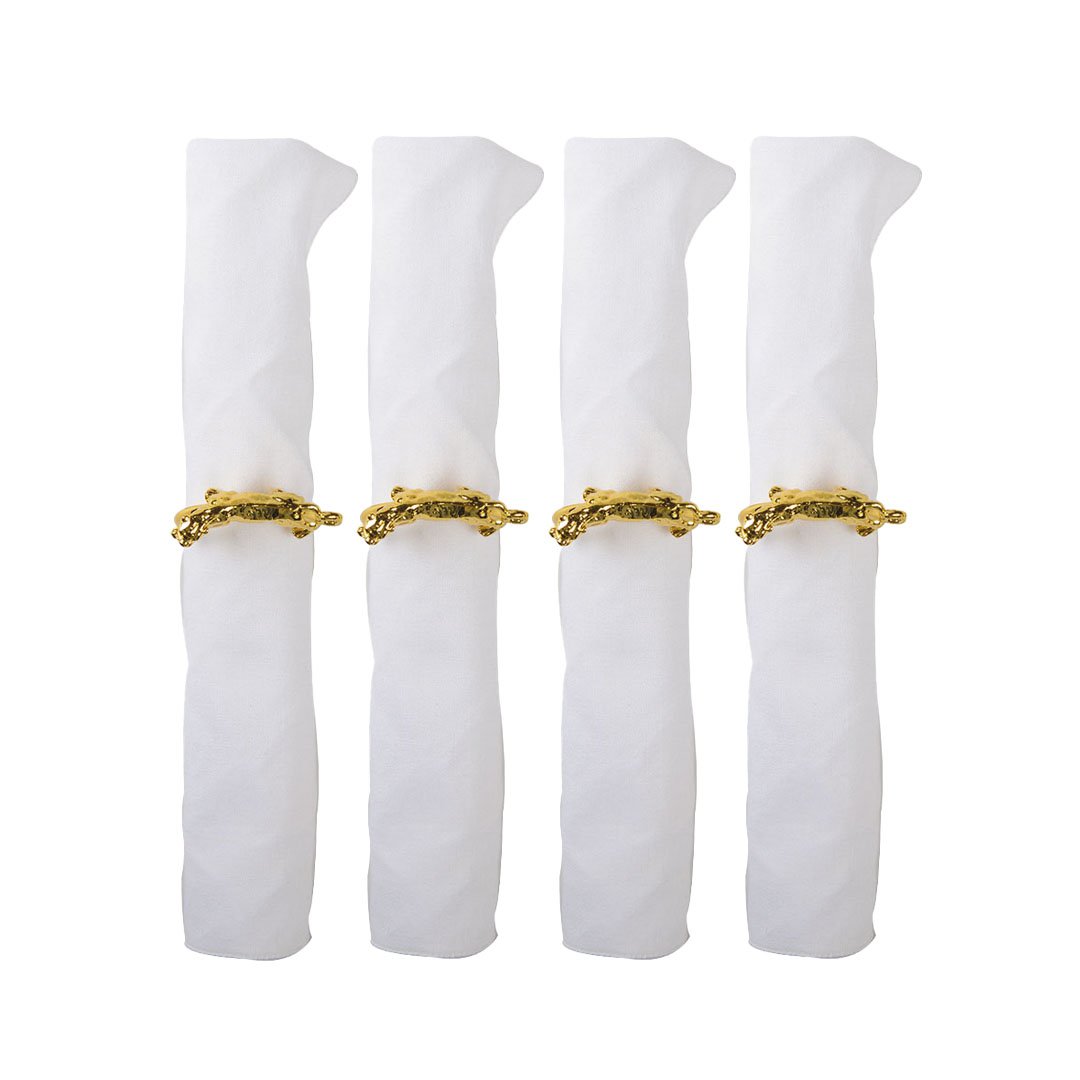 Set van 4 rondes tijghanddoeken