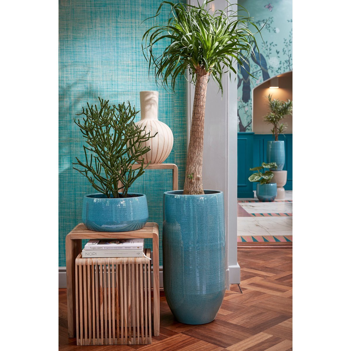 Holm Vase - H42 x Ø28 cm - Ceramic - Cream