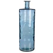 Guan Bottle Vase - H75 x Ø25 cm - Recycled Glass - Blue