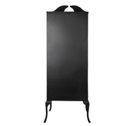 Vitrinekast Zwart, Metaal en Glas 68x43x181 cm