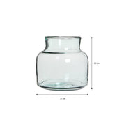 Vienne Vase - H20 x Ø21 cm - Recycled Glass - Transparent