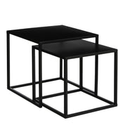Goa Side table - Set of 2 - L35 x W35 x H33 cm - Metal - Black