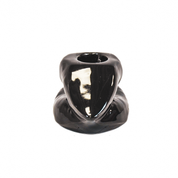Candle holder - Lip - Ceramic - Black - 10.5x6.5x5.5cm