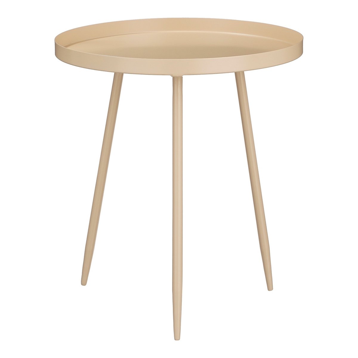 Flores Side table - H44 x Ø40 cm - Metal - Beige