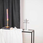 Jewelry holder - Marble/Metal - Black - 15x14x25.5cm
