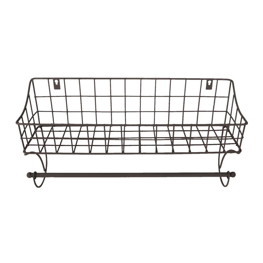 Handdoekhouder met mand 44x12x25 cm