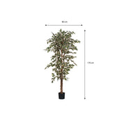 Ficus artificiel - H180 x Ø90 cm - Vert panaché