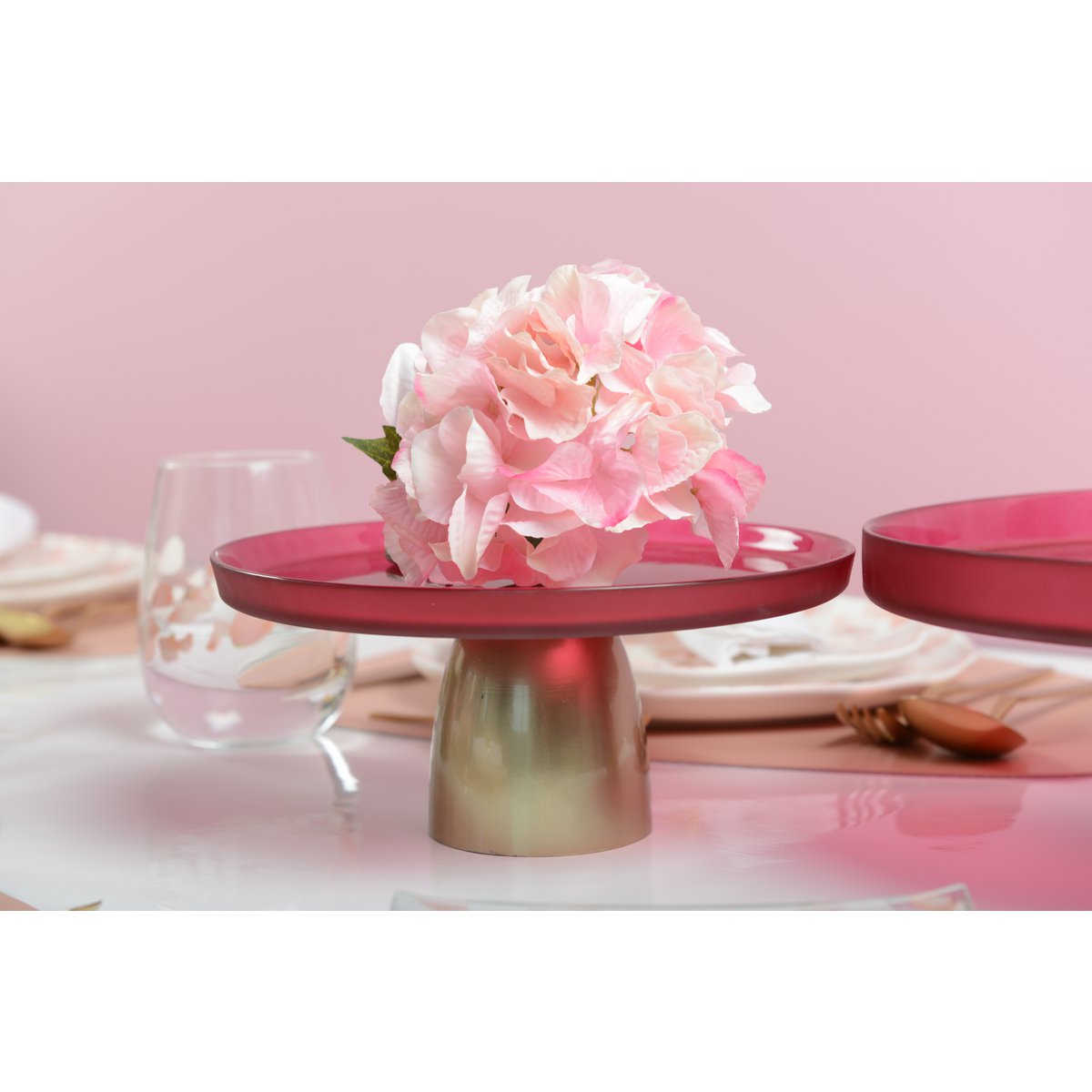 Raspberry Cake Dish Dore 21x21x8cm