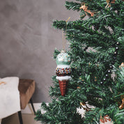 Christmas ornament - Ice - Glass - Blue/Brown - 5x14cm