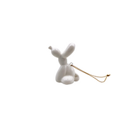 Ornament - Balloon Dog Pendant - Ceramics - White -5.5x6.5cm