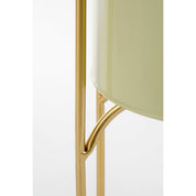 Danube flowerpot on Standard - Set of 2 - Metal - H45 x Ø23 cm - Light green, Gold
