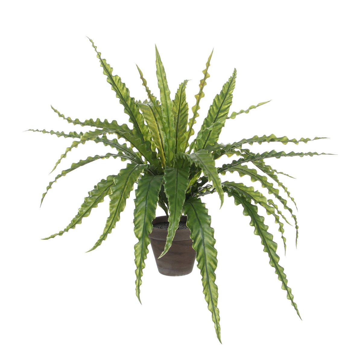 Asplenium Artificial Plant in Flower Pot Stan - H54 x Ø66 cm - Green
