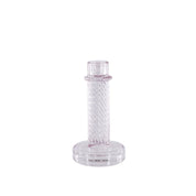 Kaarshouder - Glas - Roze - 8x15cm
