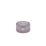 Kaars/Theelichthouder - Glas - Roze - 8x4cm