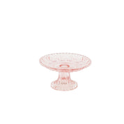 Taartbord - Glas - Roze - 15x8cm