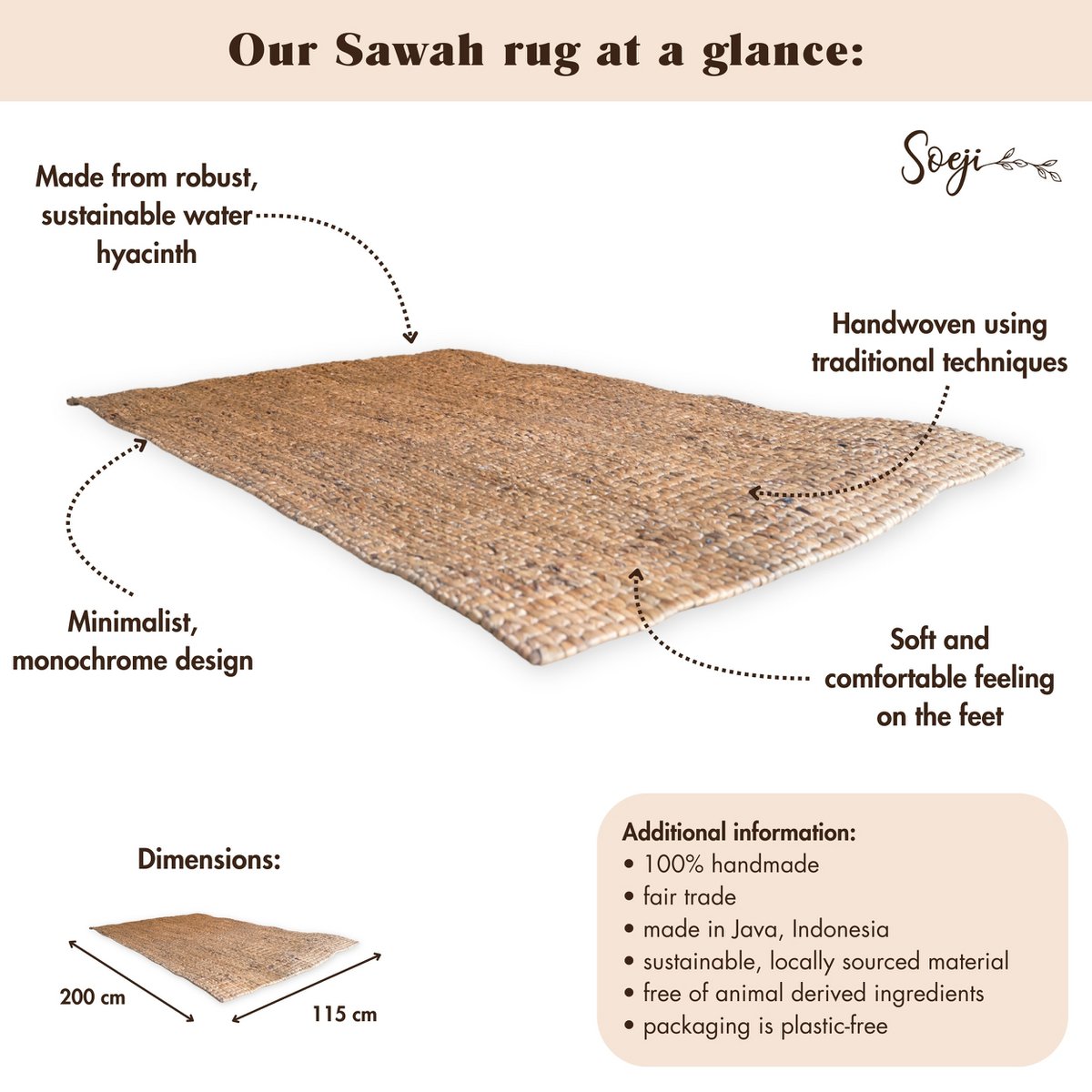 Square Boho rug | sawah