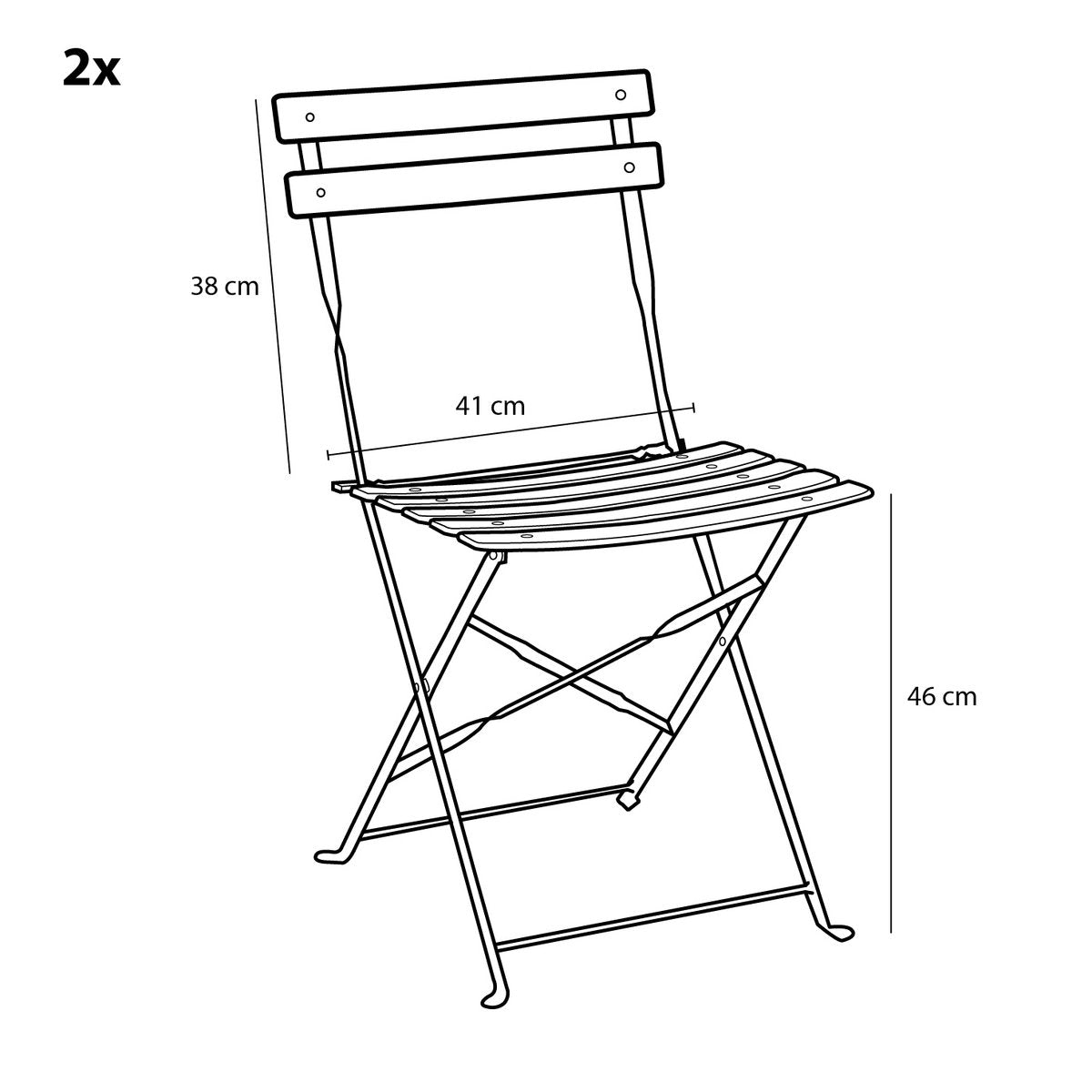 Laurence Bistro Set - Set of 3 - Metal - Light Blue