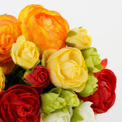 Ranunculus Artificial Flowers Bouquet - H35 x Ø26 cm - Orange