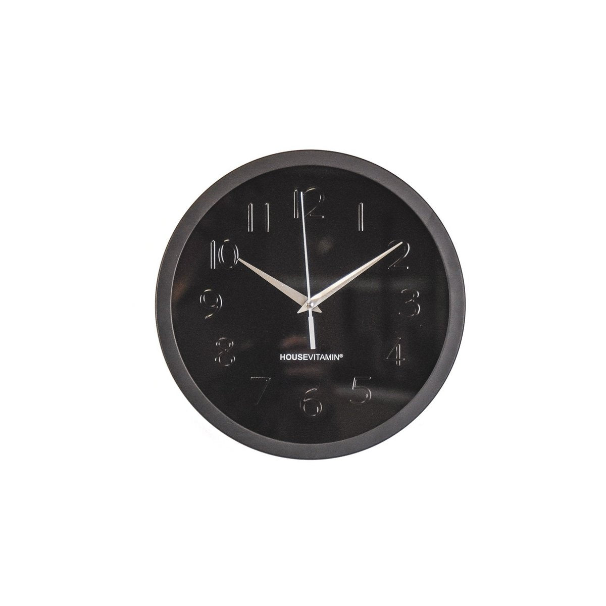 Wall clock - Metal/Glass - Black - 25x4.2x25cm