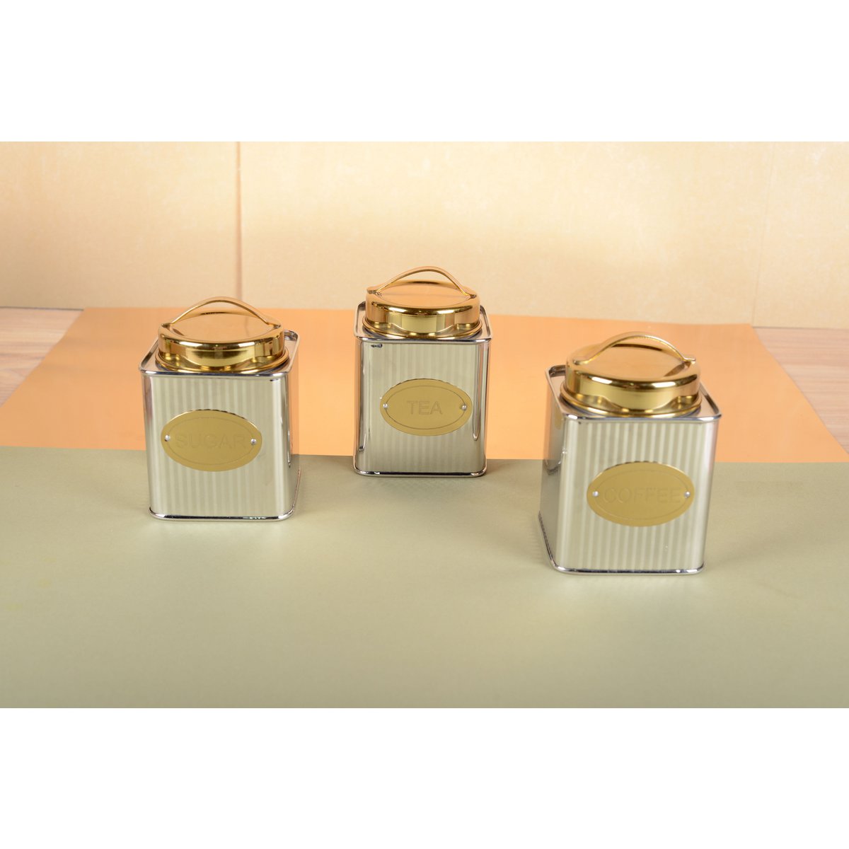 Silver and Golden Tea Box 10x10x10cm
