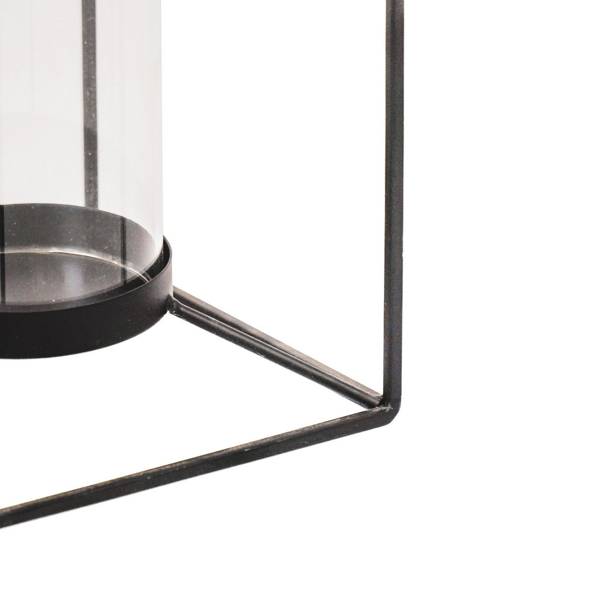 Lantaarn - Metall/Glas - Schwarz - 14,5x14,5x25cm
