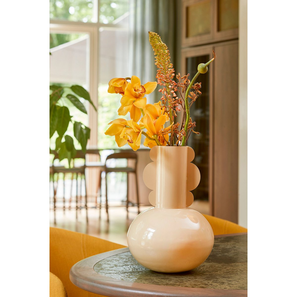 Boyd Vase - H36 x Ø25 cm - Metal - Beige