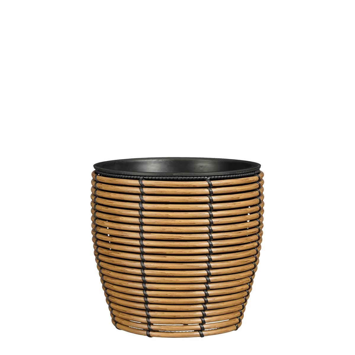 Durban Flowerpot Outside - Set of 3 - H36 x Ø40 cm - Recycled plastic - Brown