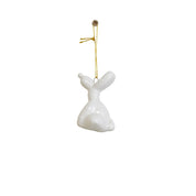 Ornament - Balloon Dog Pendant - Ceramics - White -5.5x6.5cm