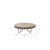 Pia Tree Trunk Side Table - H14 x Ø40 cm - Light brown