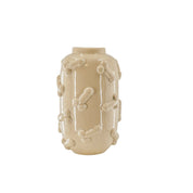 Vaas - Dick - Keramiek - Beige - 17x17x27cm