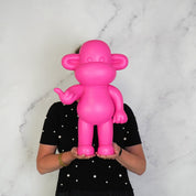 Ornament - hanging loose monkey - pink - 33x21x50cm