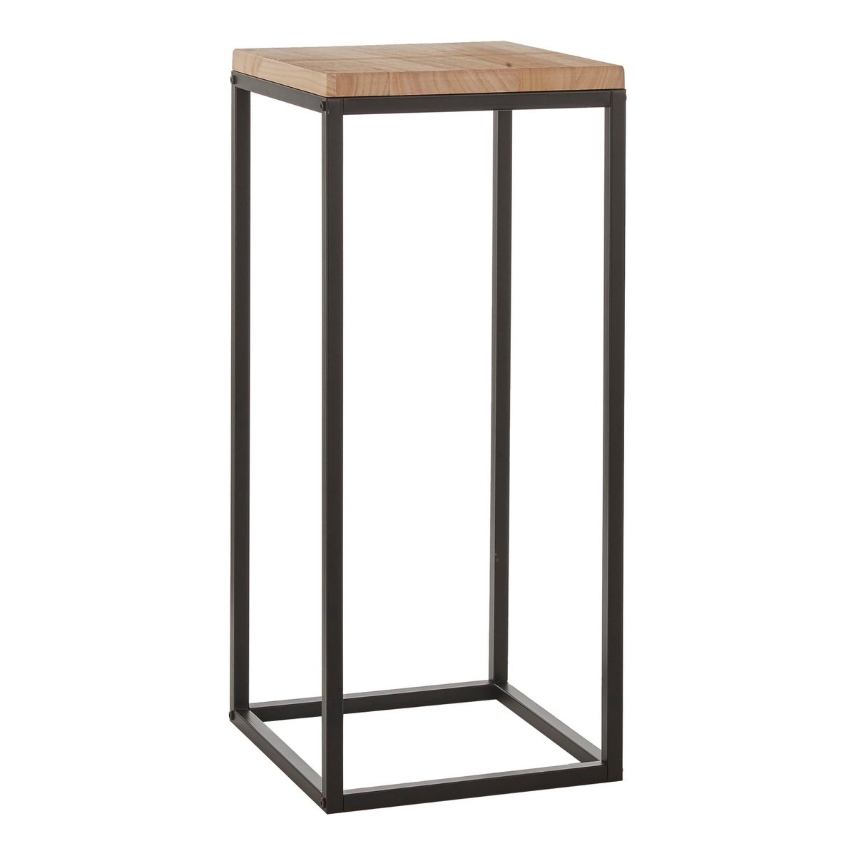 Oskar Plant table - L35 x W35 x H81 cm - Wood, Metal - Black