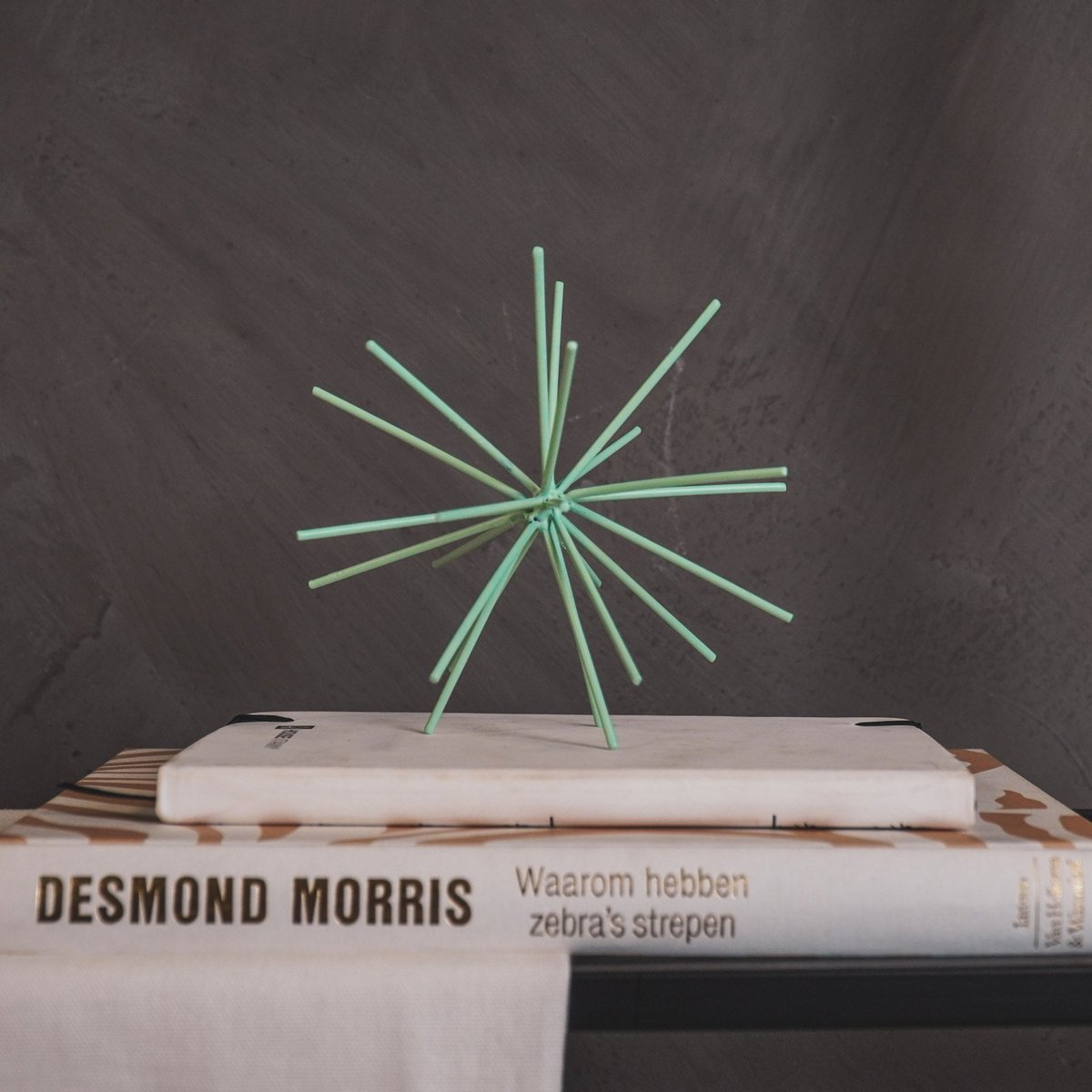 Ornament - Vuurwerk - Metaal - Mintgroen - 25x25x25cm