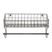 Handdoekhouder met mand 44x12x25 cm