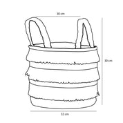 Storage basket - Set of 2 - H30 x Ø32 cm - Waterhyacint - Brown