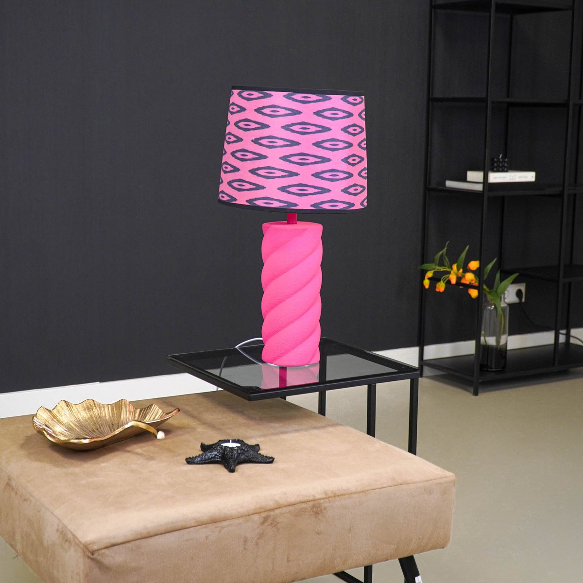 Table lamp - Neon Pink - 12x12x28cm