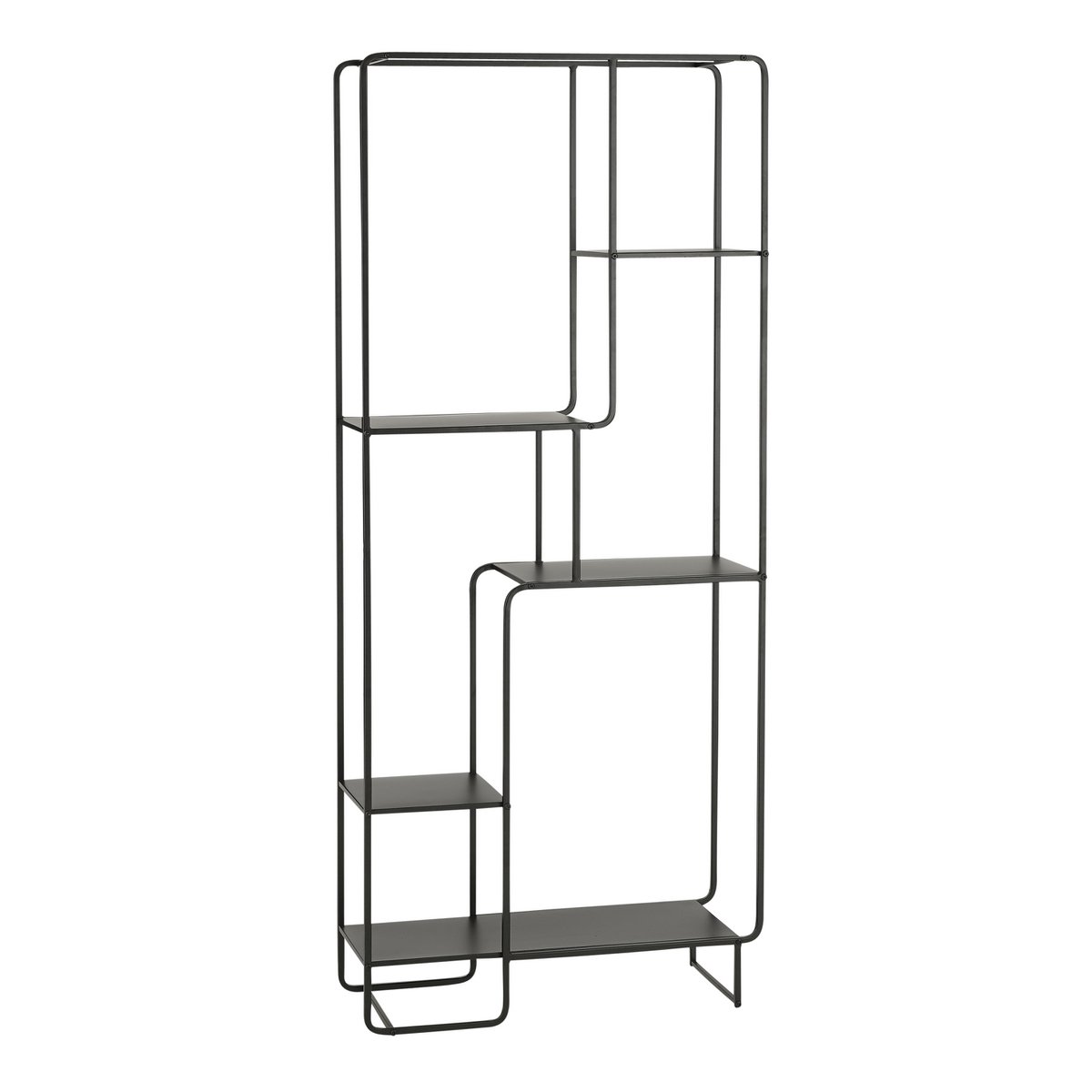 Étagère Jules - L76 x l30 x H178 cm - Métal - Noir