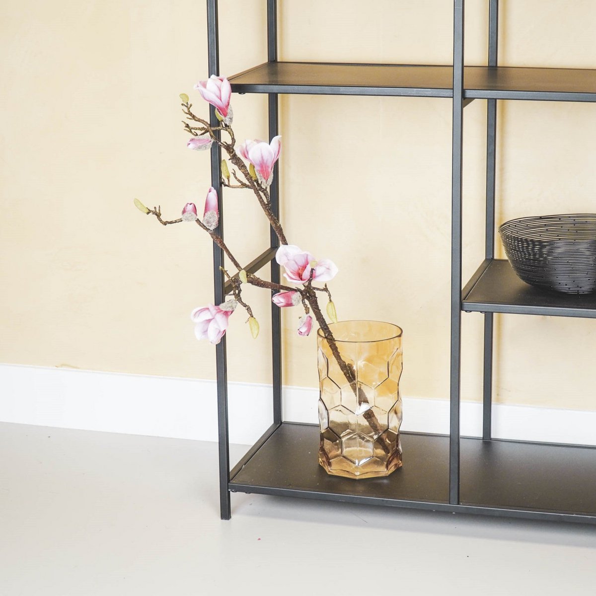Vase - Pattern - Glass - Amber - 15x24.5cm
