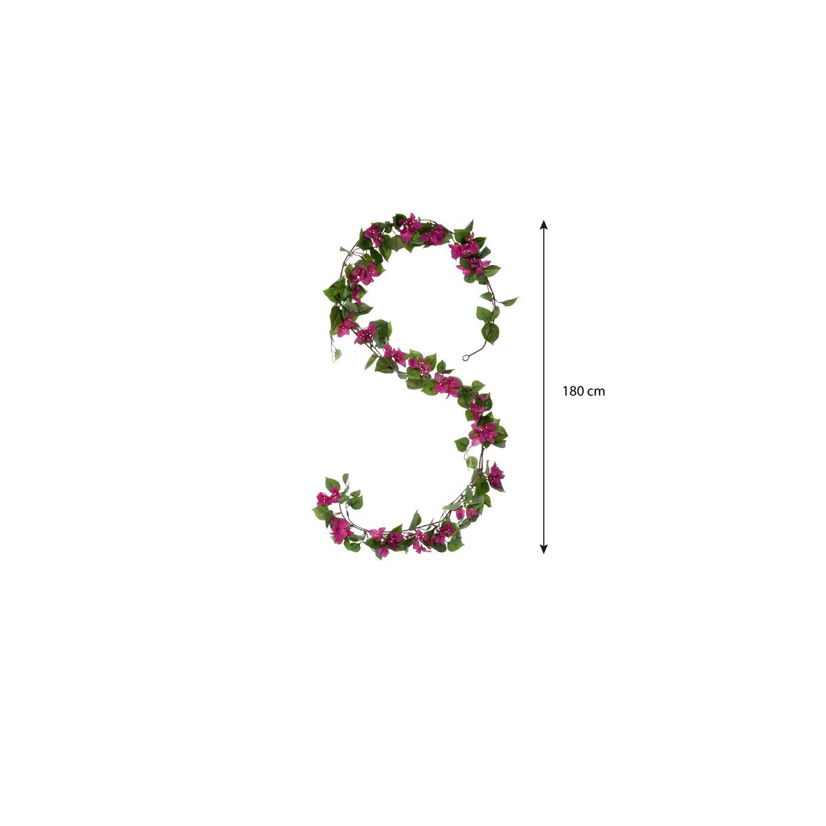 Bougainvillea Artificial Garland - L180 cm - Dark Pink