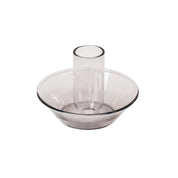 Candle holder - Glass - Gray - 9.5x9.5x7cm