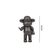 Ornament - hanging loose monkey  - black - 33x21x50cm