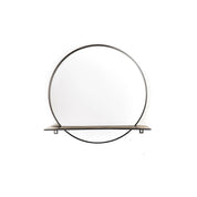Mirror - Round - Metal - With Shelf - Black - Ø40cm