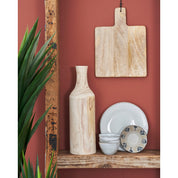 Vase Pia - H47 x Ø13 cm - Bois de paulownia - Marron clair